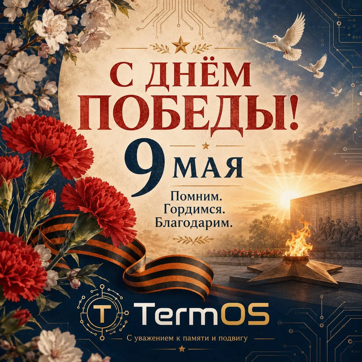 🌹 С Днём Победы!
Друзья, поздравляем всех подписчиков нашего Telegram-канала и участников экосистем