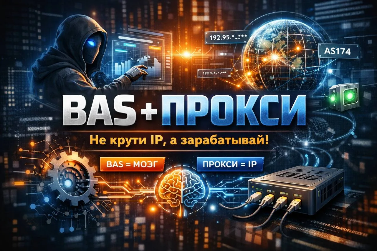 ⚙️ BAS в прокси: почему без него ты просто «крутишь IP», а не зарабатываешь

Когда люди заходят в те