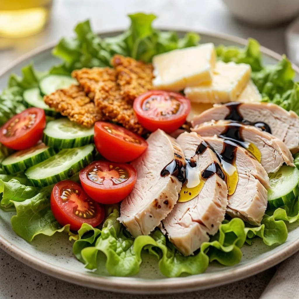 🥗 Подборка ПП-салатов быстрого приготовления.

1. Салат с курицей и авокадо.
Ингредиенты: куриная г
