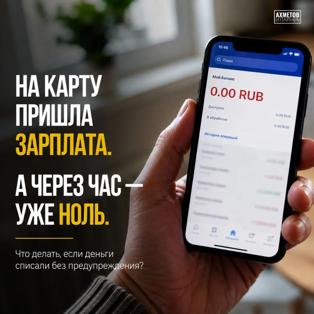 Недавно к нам обратилась женщина — у неё приставы списали деньги с карты. 

А там была зарплата, кот