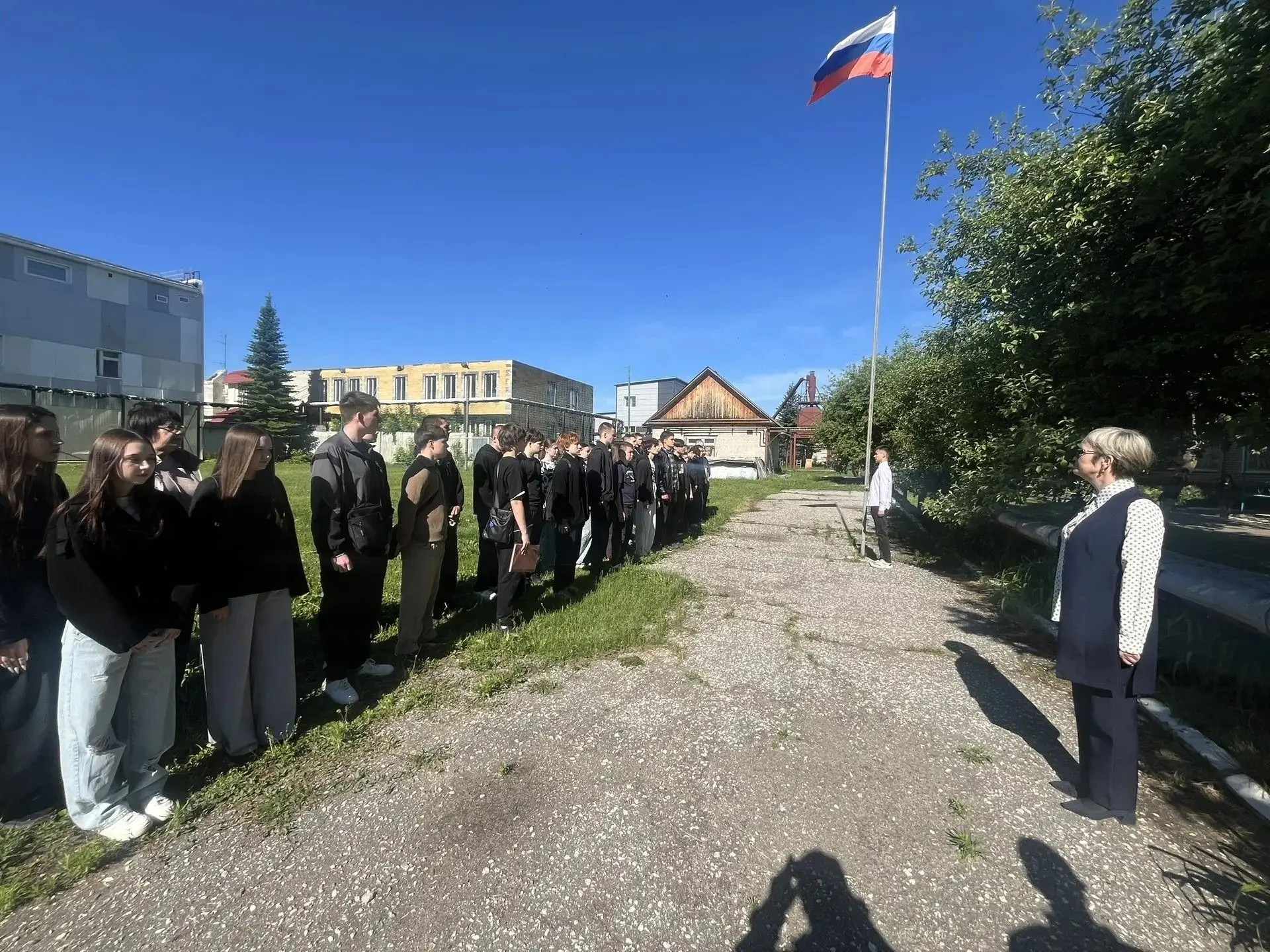 ❗Поднятие государственного флага Российской Федерации в Марийском радиомеханическом техникуме стало 