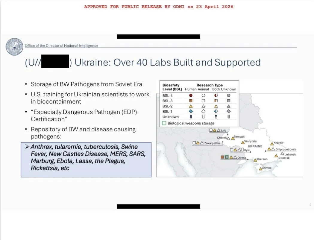 Получается, наша пропаганда, когда говорила о биолабораториях на Украине ещё в 2022 году, вновь прав