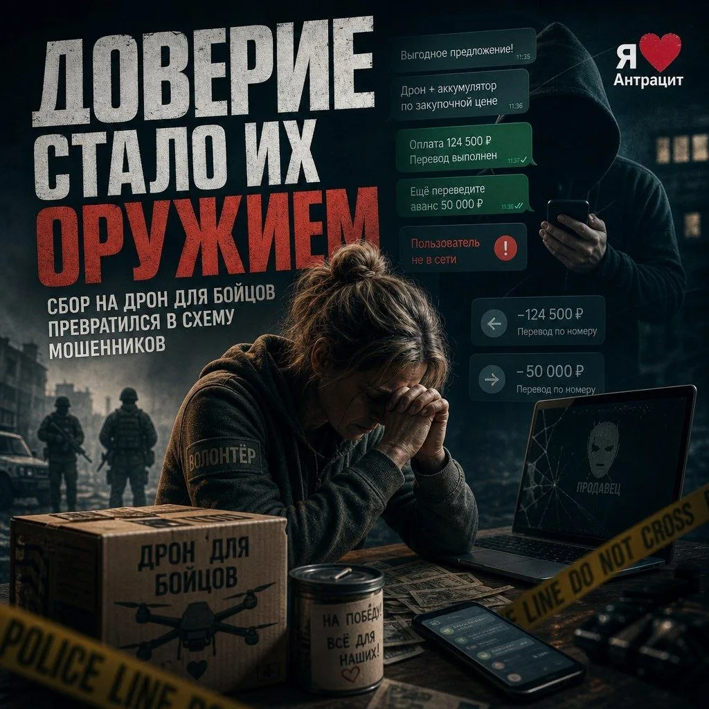 🚨 В Луганске мошенники похитили деньги, которые волонтёр собирала на беспилотник для бойцов СВО.

�