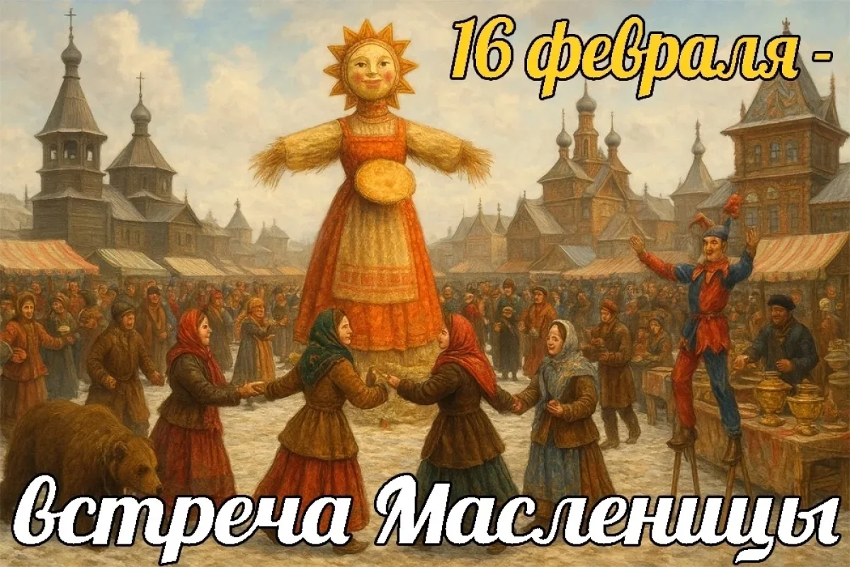 16 февраля 2026 года отмечается первый день Масленицы, который в народном календаре называют «Встреч