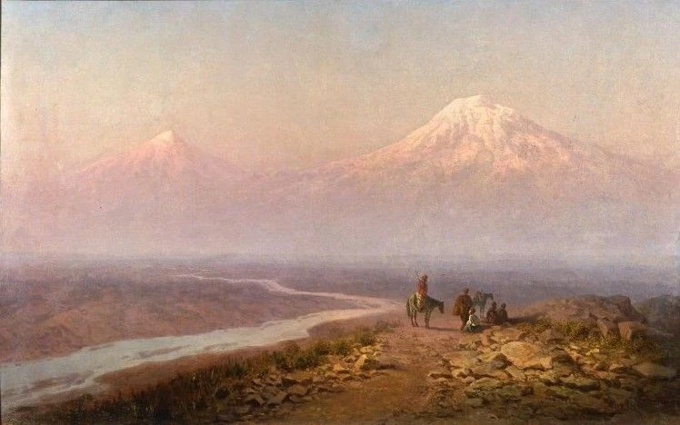 *Занковский (Заньковский) Илья Николаевич. На Кавказе. Арарат. Вторая половина ХIХ в. Холст, масло


