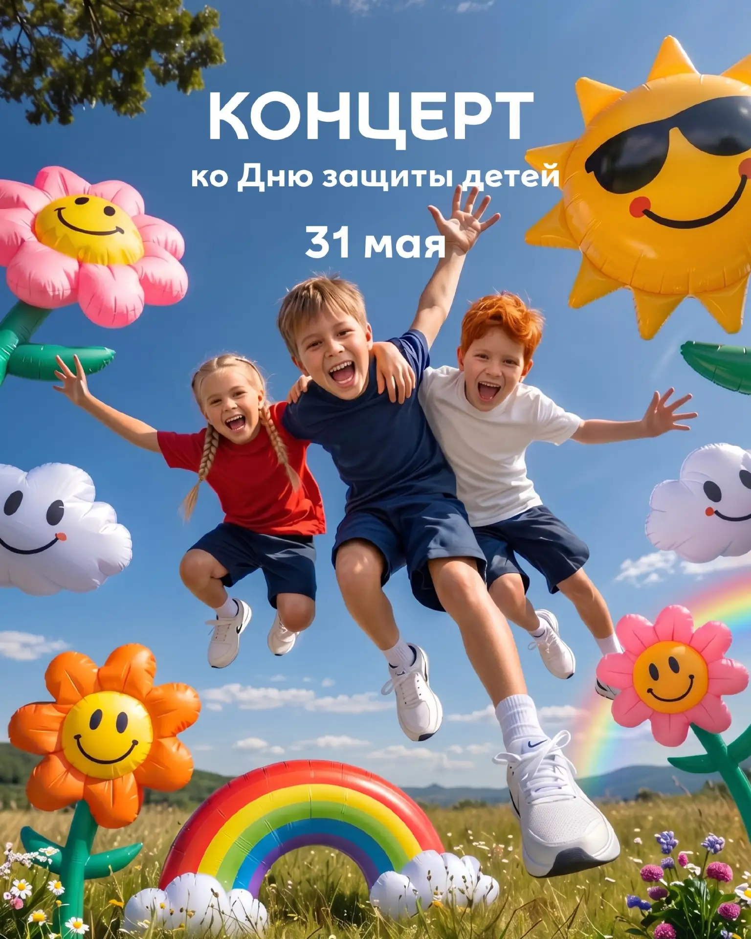 Концерт ко Дню защиты детей — 31 мая ☀️

Лето начинается с праздника! Приглашаем всех на большой к