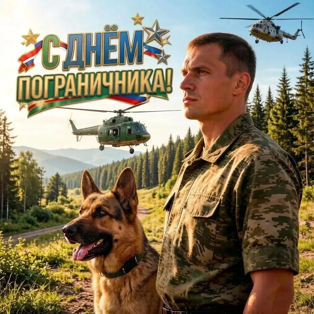 Поздравляем с Днём пограничника! Желаем вам доблестно нести службу, проявляя мужество, честь и герои