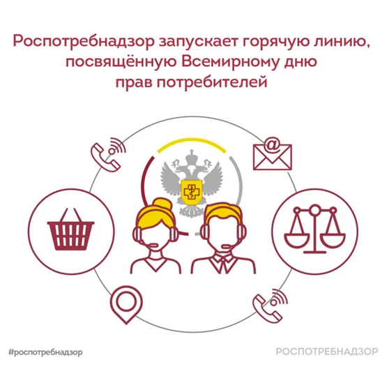 !!! С 9 по 20 марта Роспотребнадзор проведёт Всероссийскую горячую линию по вопросам защиты прав пот
