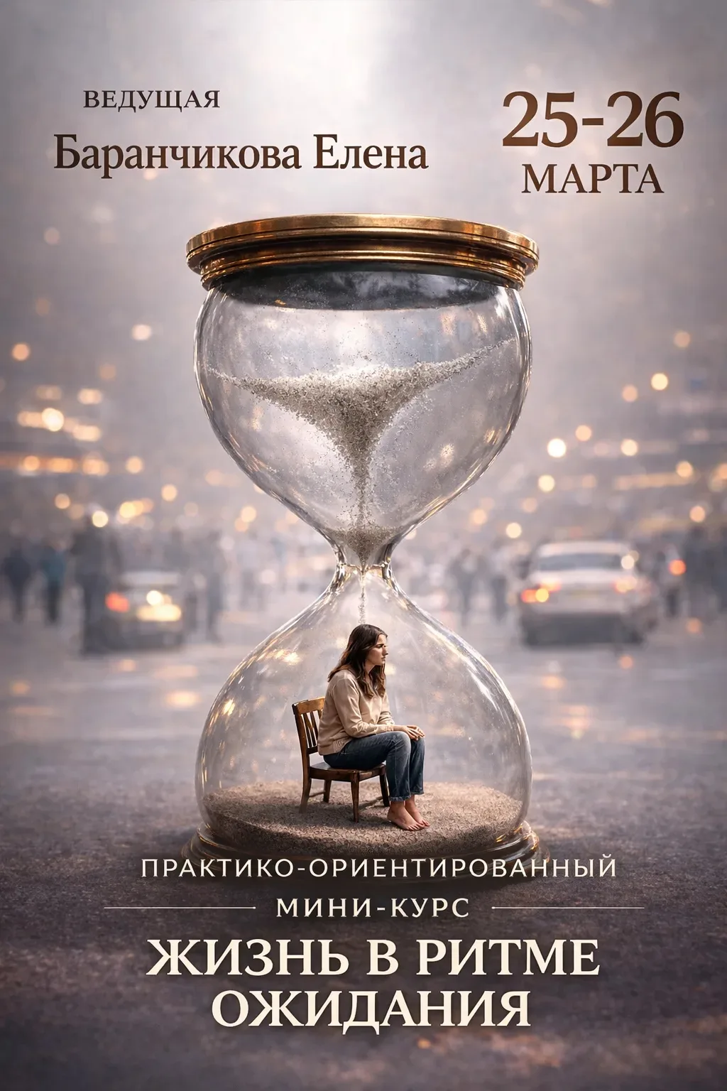 Практика ориентированный Мини-курс «Жизнь в ритме Ожиданияяя…»
Дата проведения: 25-26 марта 2026г.
с