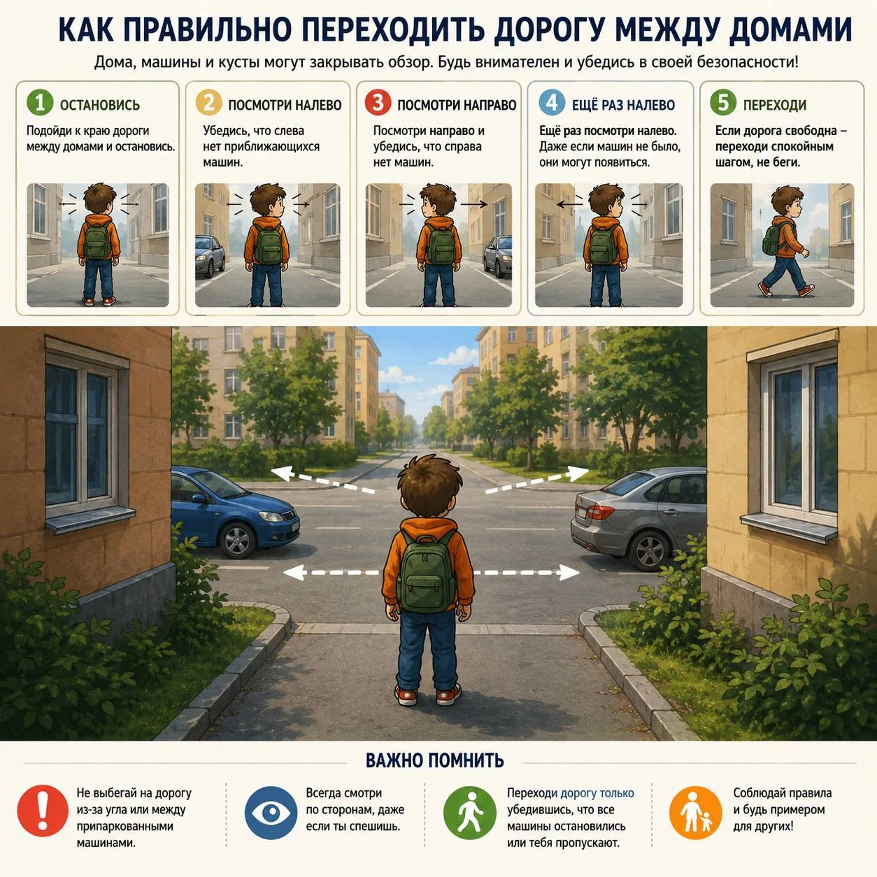 🚸 Опасный двор: как правильно переходить дорогу между домами  

Госавтоинспекция Республики Крым на