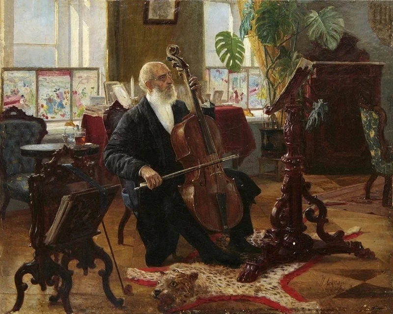 "Виолончелист", 1897

Художник / Аскназий Исаак Львович
(1856-1902)

Холст, масло
31×37.7 см

Ростов