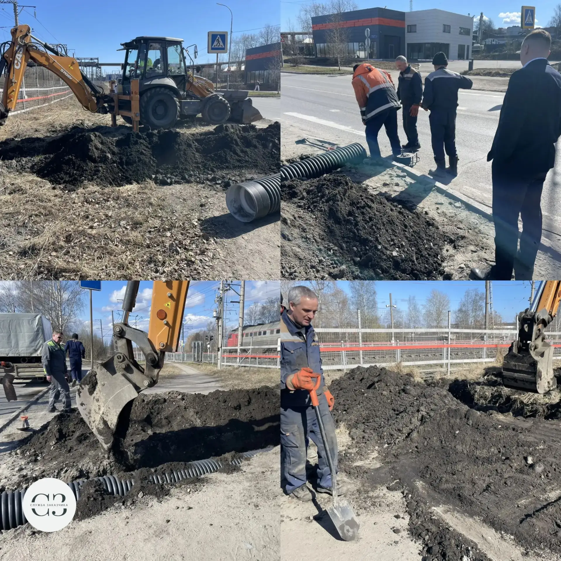 🔧 Силами специалистов нашего отдела сетей ливневой канализации произведена замена трубы дренажной с