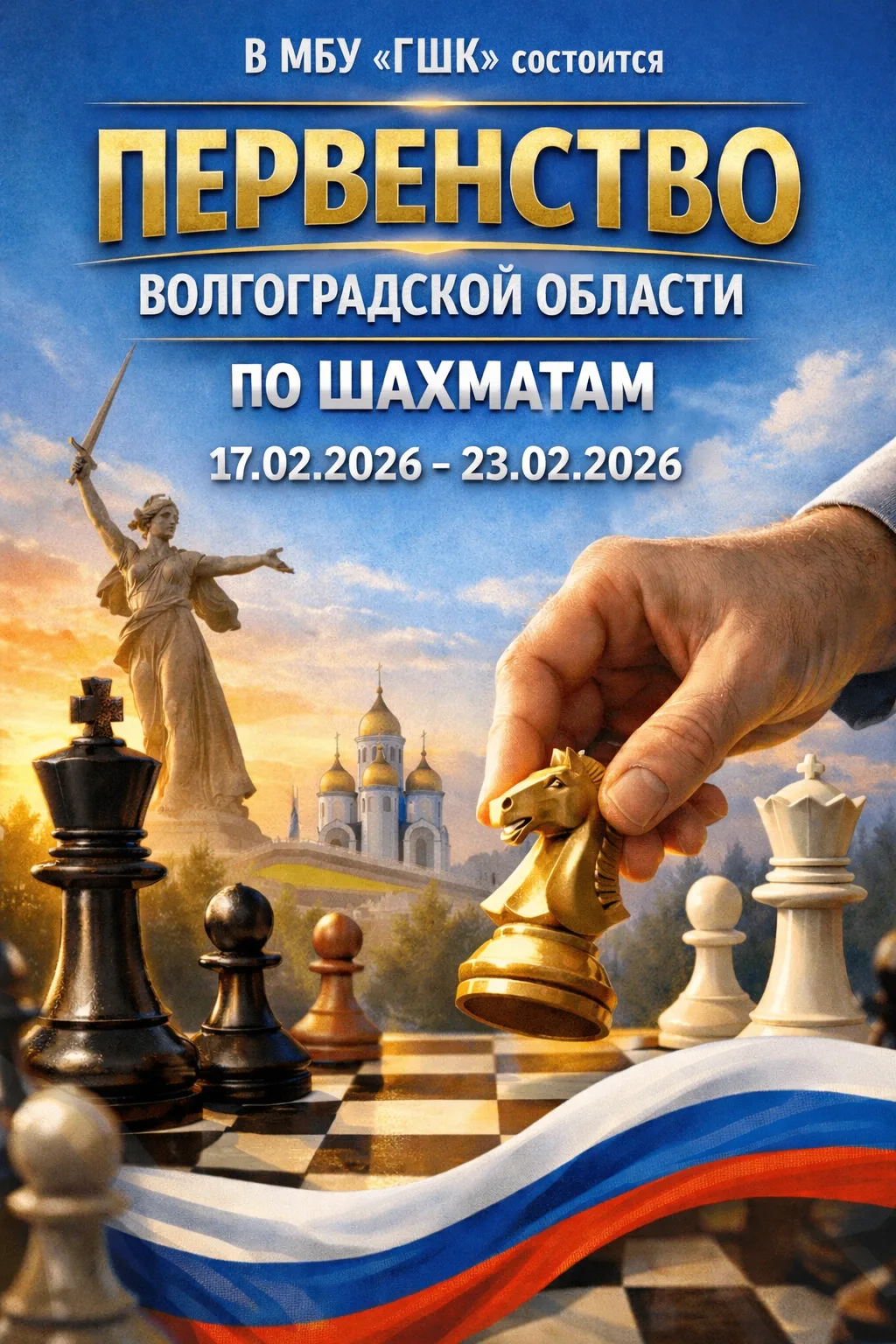 ♟️ Уважаемые участники первенства Волгоградской области по шахматам — 2026!
С 17 по 23 февраля в МБУ