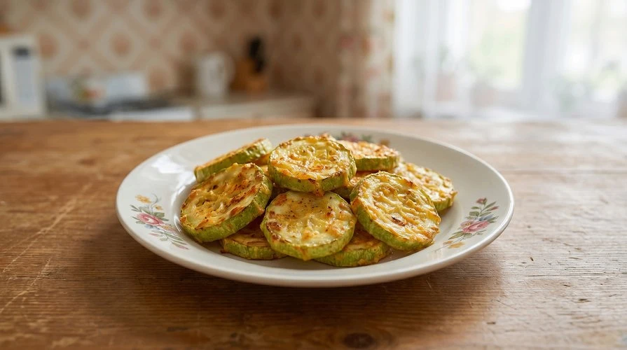 Кабачки с пармезаном
Хрустящие, ароматные ломтики кабачков в панировке из пармезана, чеснока и папри