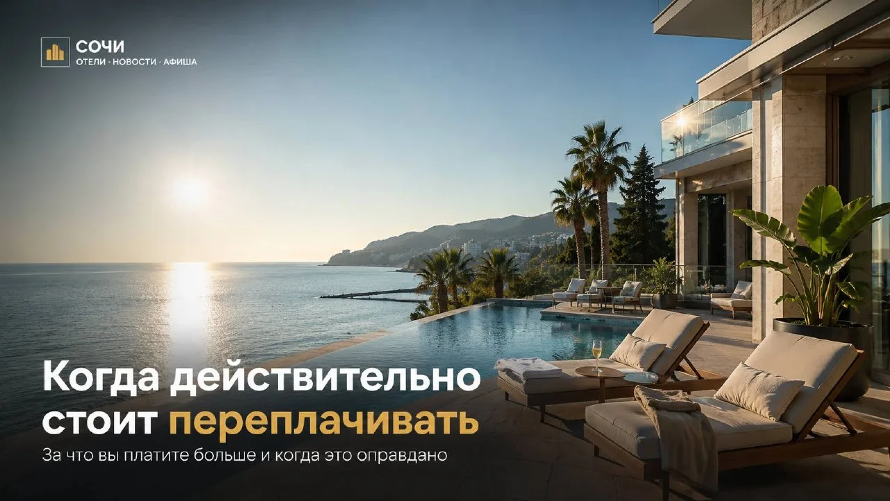 Когда действительно стоит переплачивать за отель

Разница в цене между отелями в Сочи может быть сущ