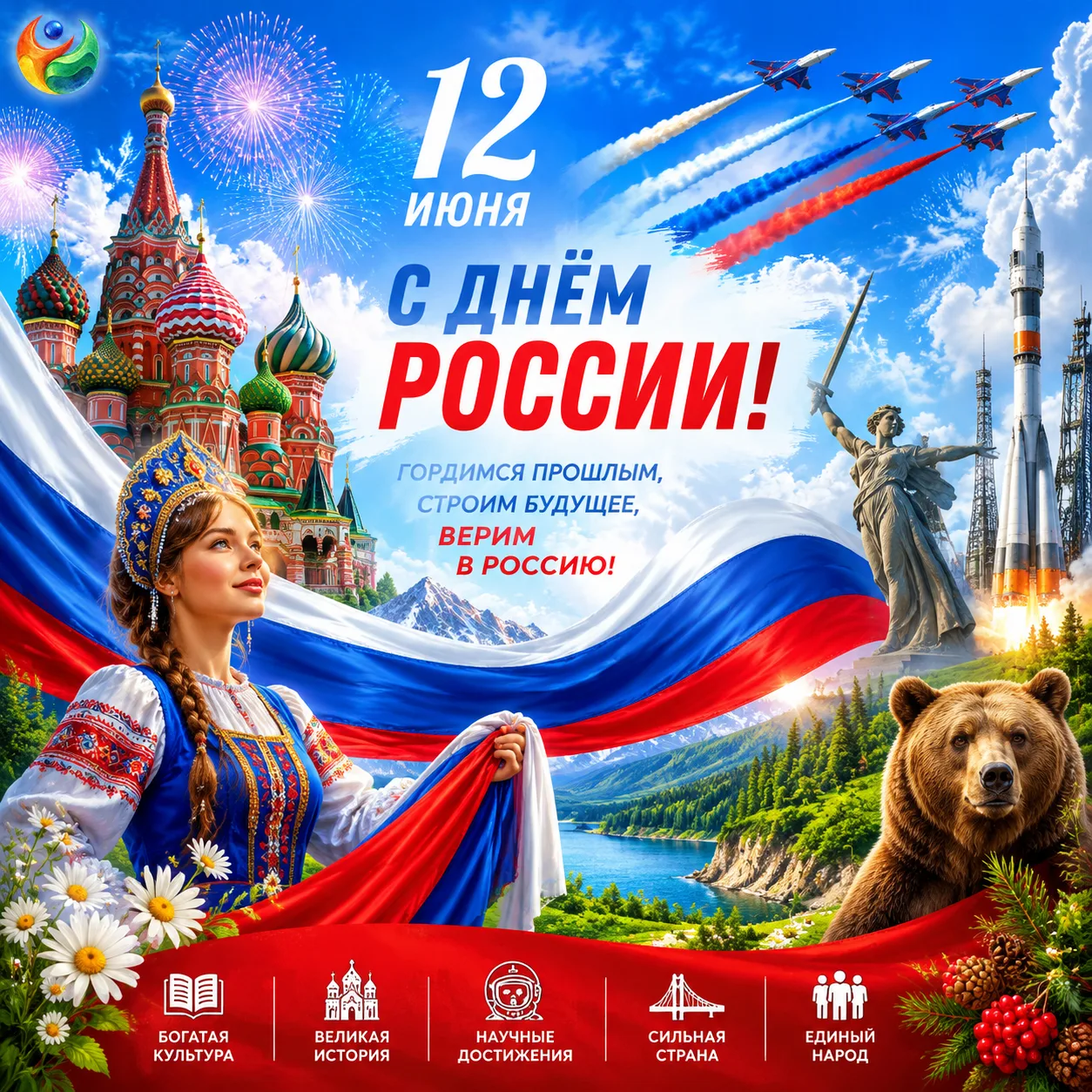 ‼ С Днем России! Мира, тепла, добра, радости и света всем нам! Пусть каждый день начинается с хороши