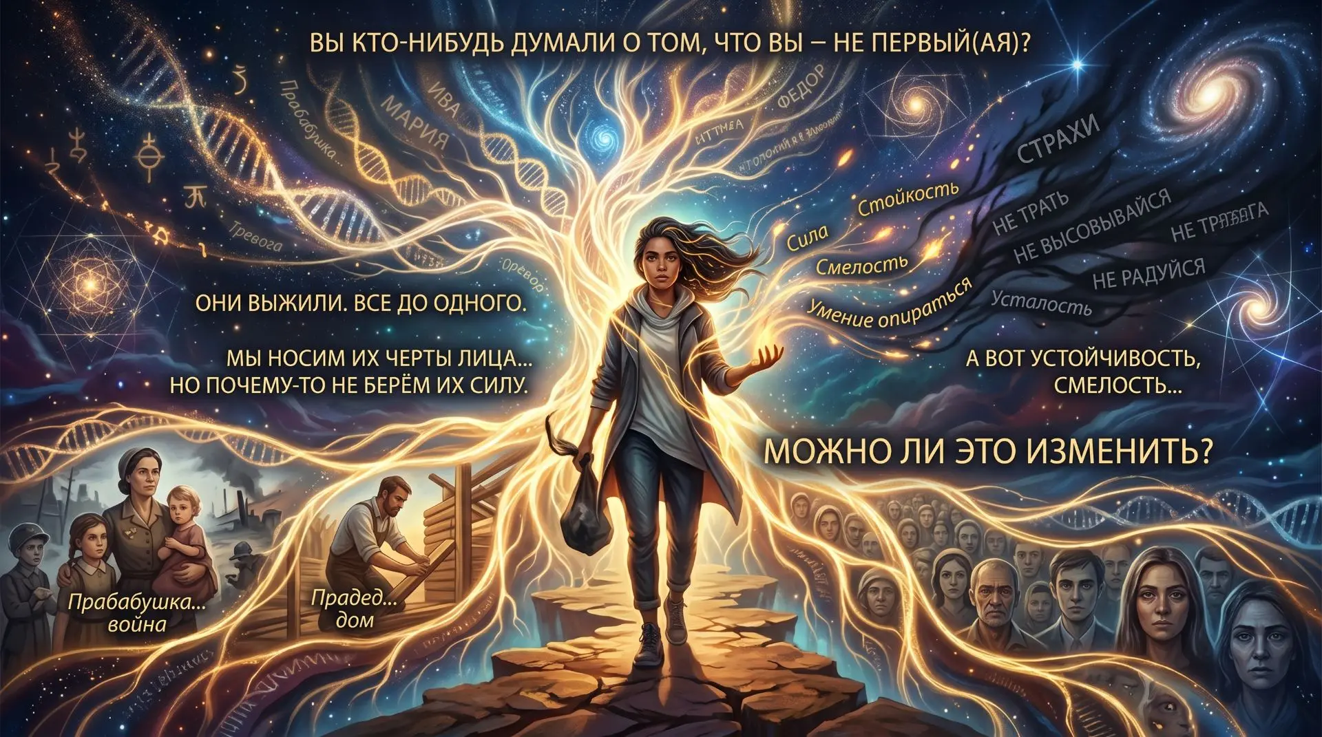 Вы когда-нибудь думали о том, что вы - не первый(ая)?

До вас были люди. Много людей.

Ваша прабабуш
