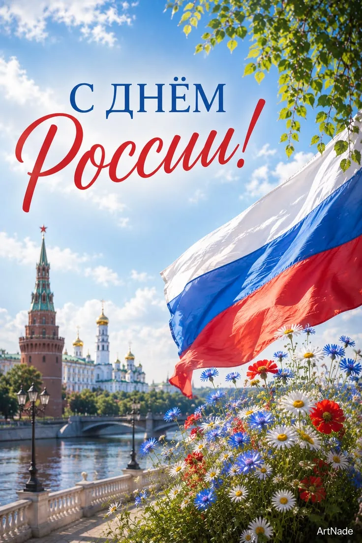 Поздравляем с Днем России! Желаем в этот праздник процветания страны и светлого будущего, всеобщего 