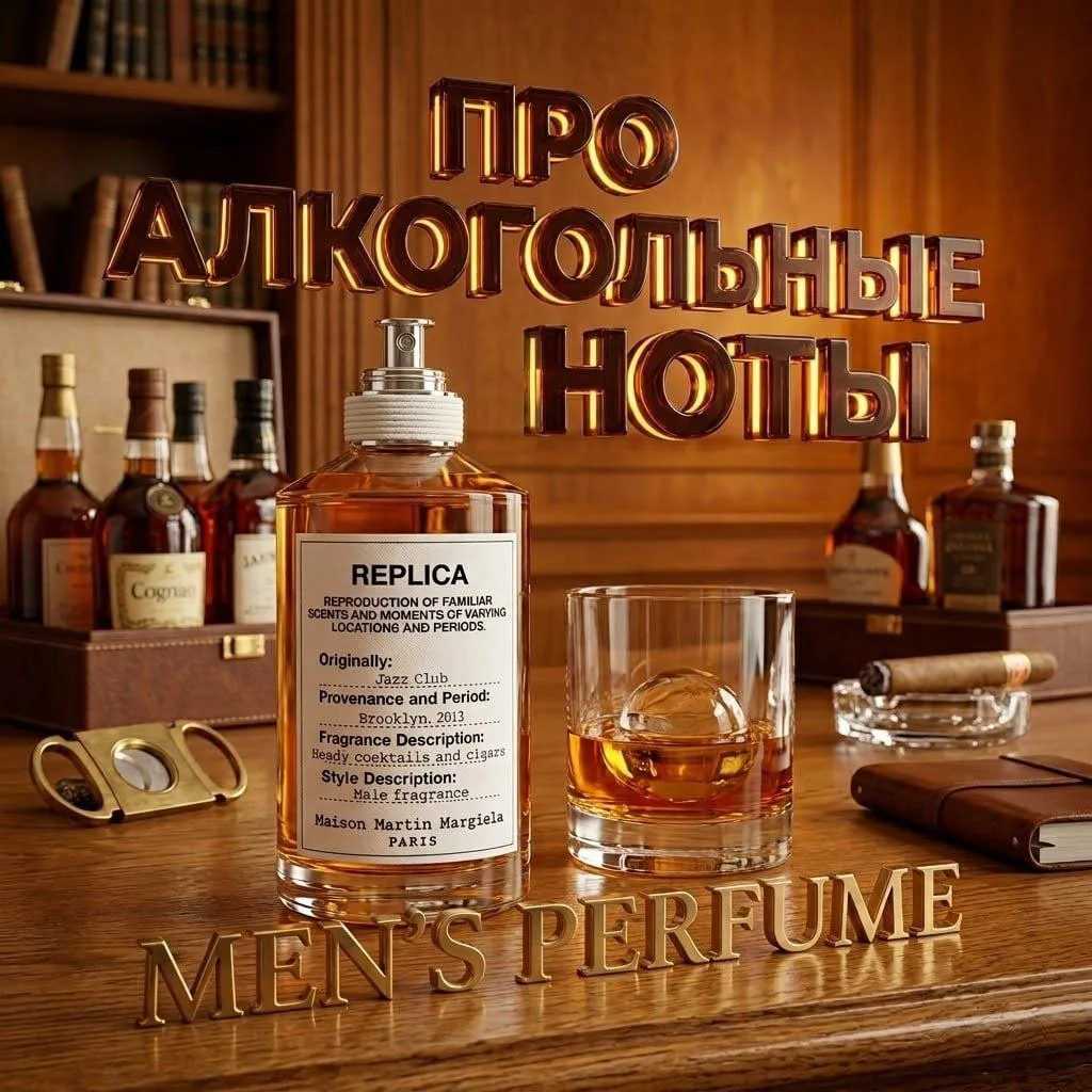 😊 ПРО АЛКОГОЛЬНЫЕ НОТЫ 👊

👍 Алкоголь в парфюмерии - не про опьянение, а про характер:
✅ Ром - нап