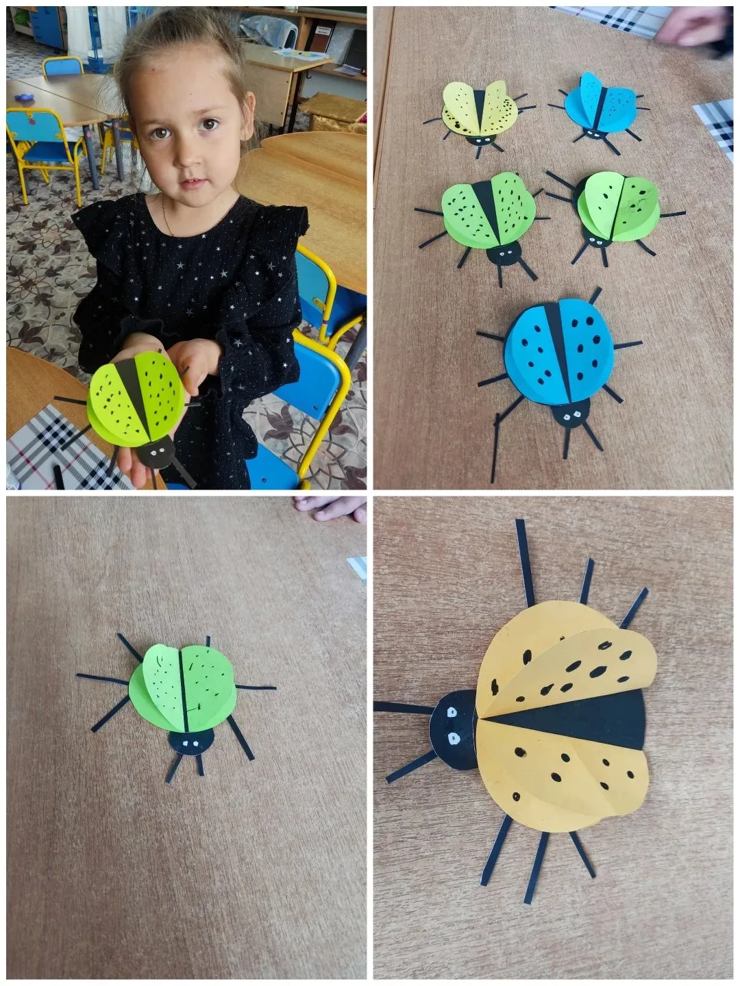"Божья коровка 🐞"

Божья коровка - маленький жучок. 
Черная головка 
В пятнышках бочек.
На ладошке 