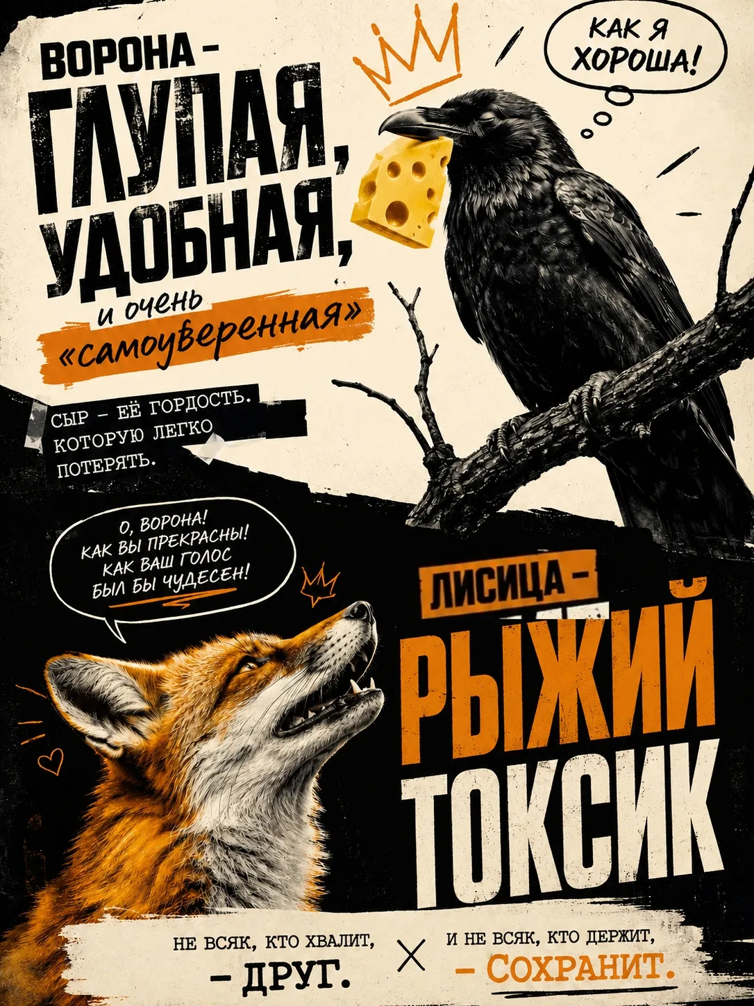 Лесть, сыр и кофе с двойным дном. Как вырастить ребенка, которому невозможно сесть на шею.

Лиса из 