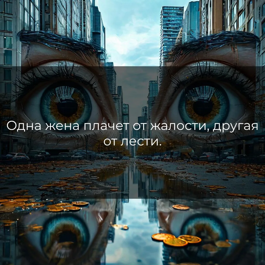 Одна жена плачет от жалости, другая от лести.

Почему одни слёзы искренние, а другие — лишь игра на 