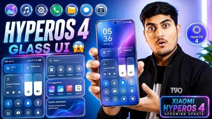 HyperOS 4 может получить стиль Liquid Glass с новым динамическим размытием. Какие устройства получат