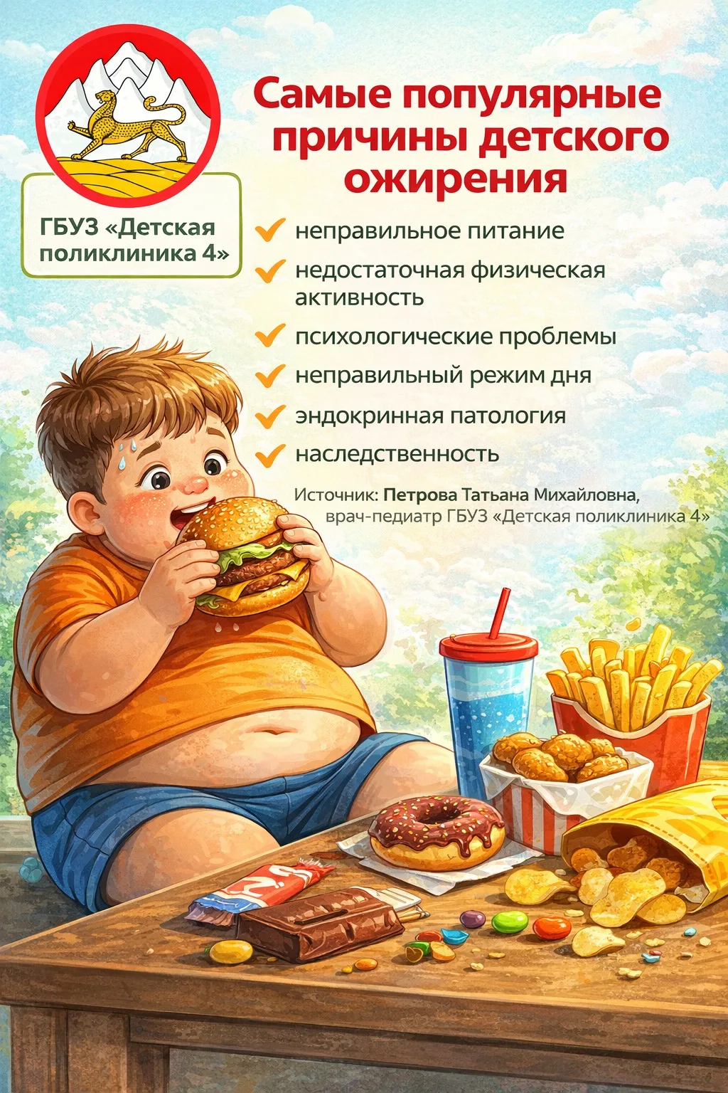 👩🏻‍⚕️ Детское ожирение - глобальная проблема, с которой сталкиваются всё чаще.

Сегодня лишний вес