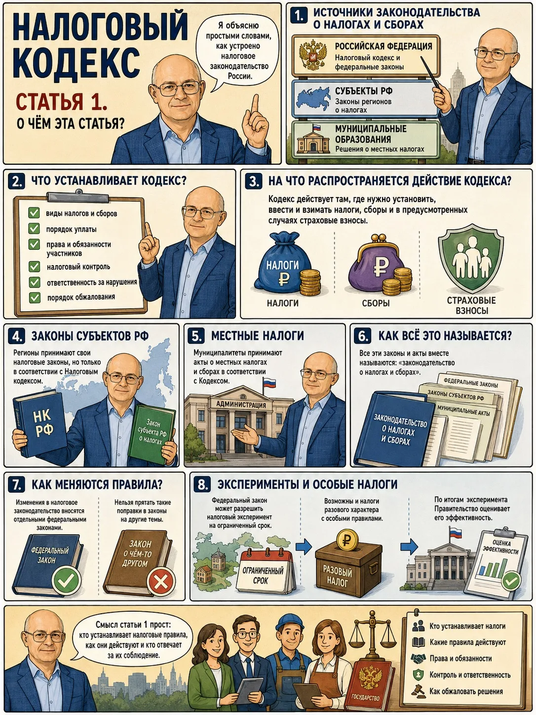 Налоговый кодекс в картинках

Мне нравится разбираться в сложных ситуациях через схемы и образы. Так