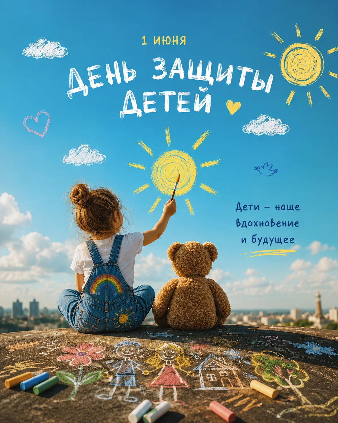 Детство — это время, когда солнце можно нарисовать ярче настоящего, а мечты кажутся ближе облаков.

