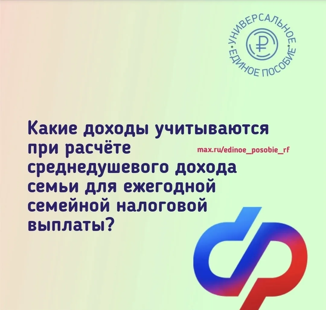 ❓️Какие доходы учитывают при расчете среднедушевого дохода семьи
 
Ежегодную семейную выплату может 