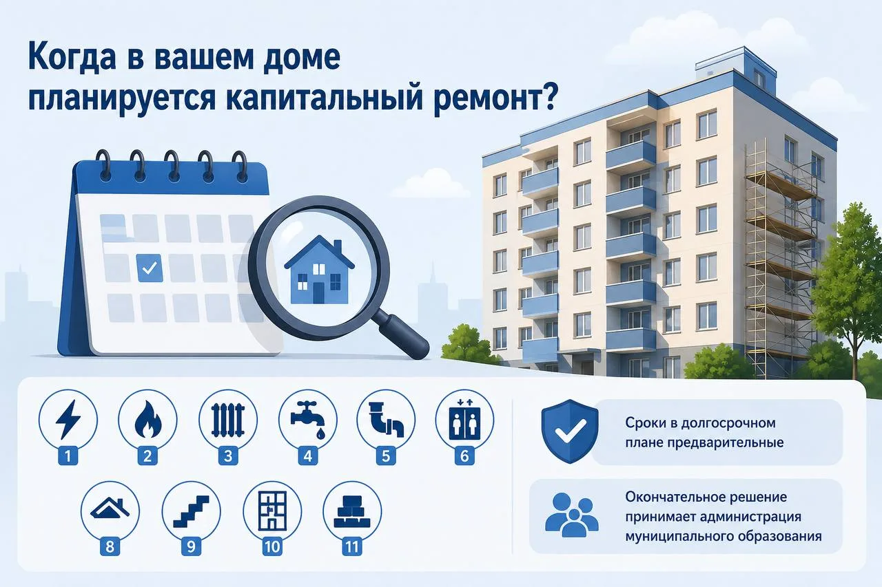 🏠Хотите узнать, когда в вашем доме планируется капитальный ремонт?

❗️Напоминаем, что на сайте разм