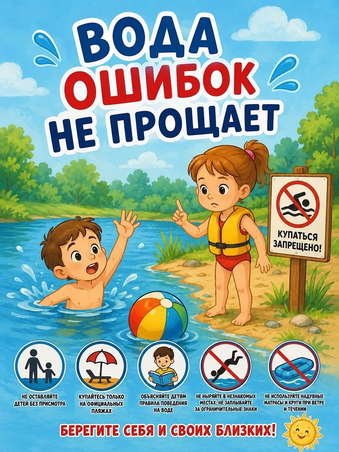 Уважаемые родители!

С наступлением летних каникул администрация детского сада «Солнышко» напоминает