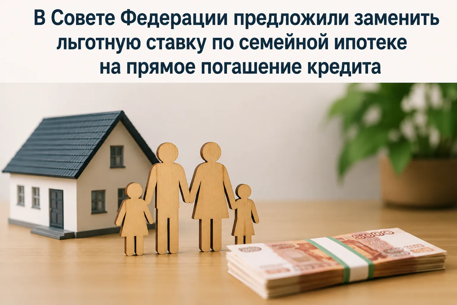 ⚡️ В Совете Федерации предложили заменить льготную ставку по семейной ипотеке на прямое погашение кр