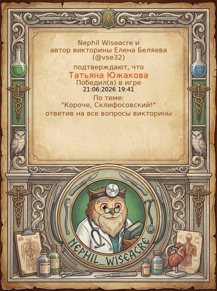 Татьяна Южакова:
Не зря я замужем за врачом💪 С кем поведëшься😁