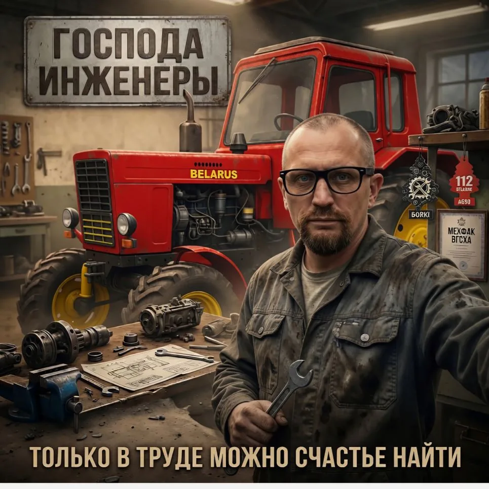 23 года назад я закончил ФМСХ БГСХА. ПесТня ГОСПОДА ИНЖЕНЕРЫ: https://band.link/gospoda_inzhenery
#m