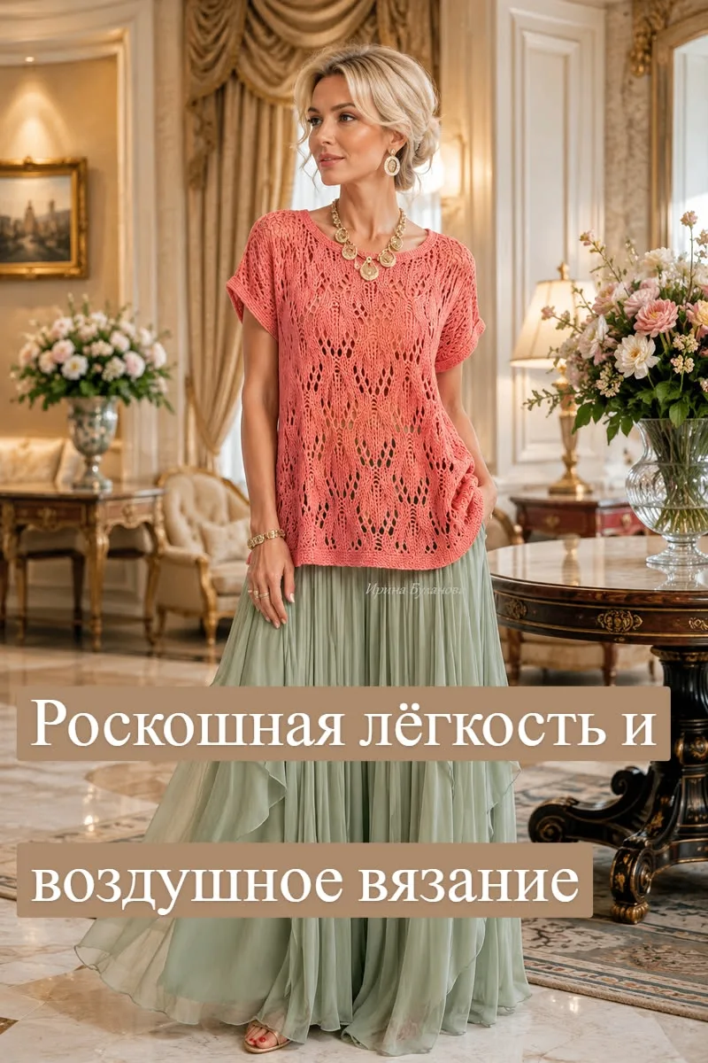 Ажурный узор спицами для летних джемперов: роскошная лёгкость https://dzen.ru/a/ajFA4bnmiTIRwOSr