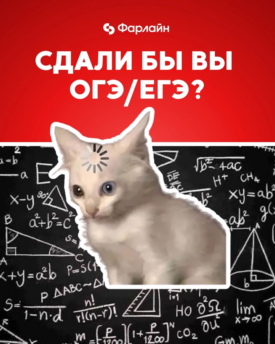 Шок-контент: Сдашь ли ты ОГЭ/ЕГЭ сегодня? 

Пока школьники судорожно листают шпоры, а родители скрещ