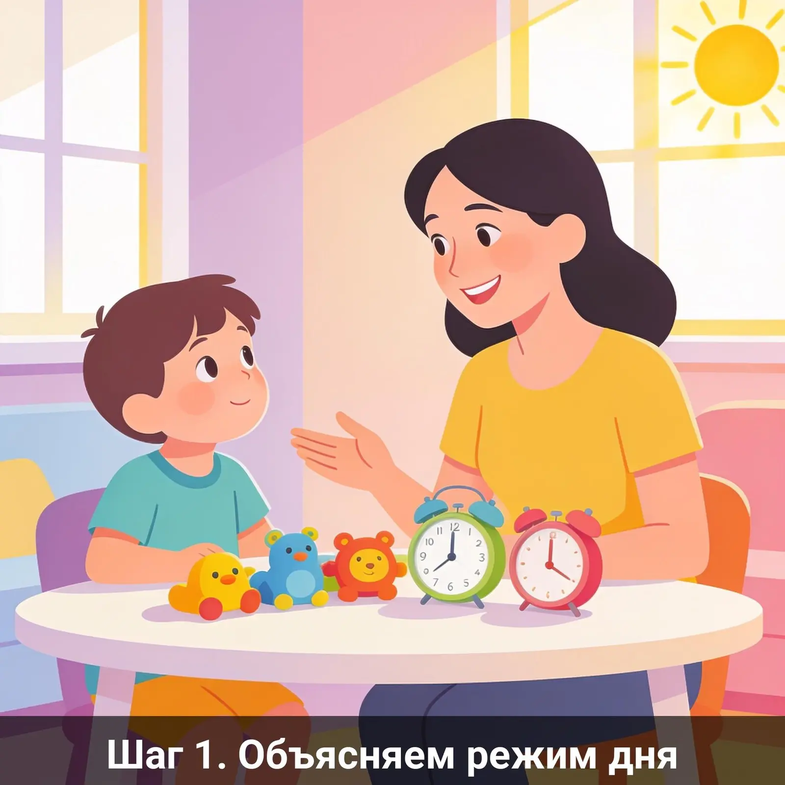 КАК ПОМОЧЬ РЕБЁНКУ ЗАПОМНИТЬ ЧАСТИ СУТОК И РЕЖИМ ДНЯ?🌞🌤🌇🌙

Ситуация знакомая: ребёнок встаёт утр