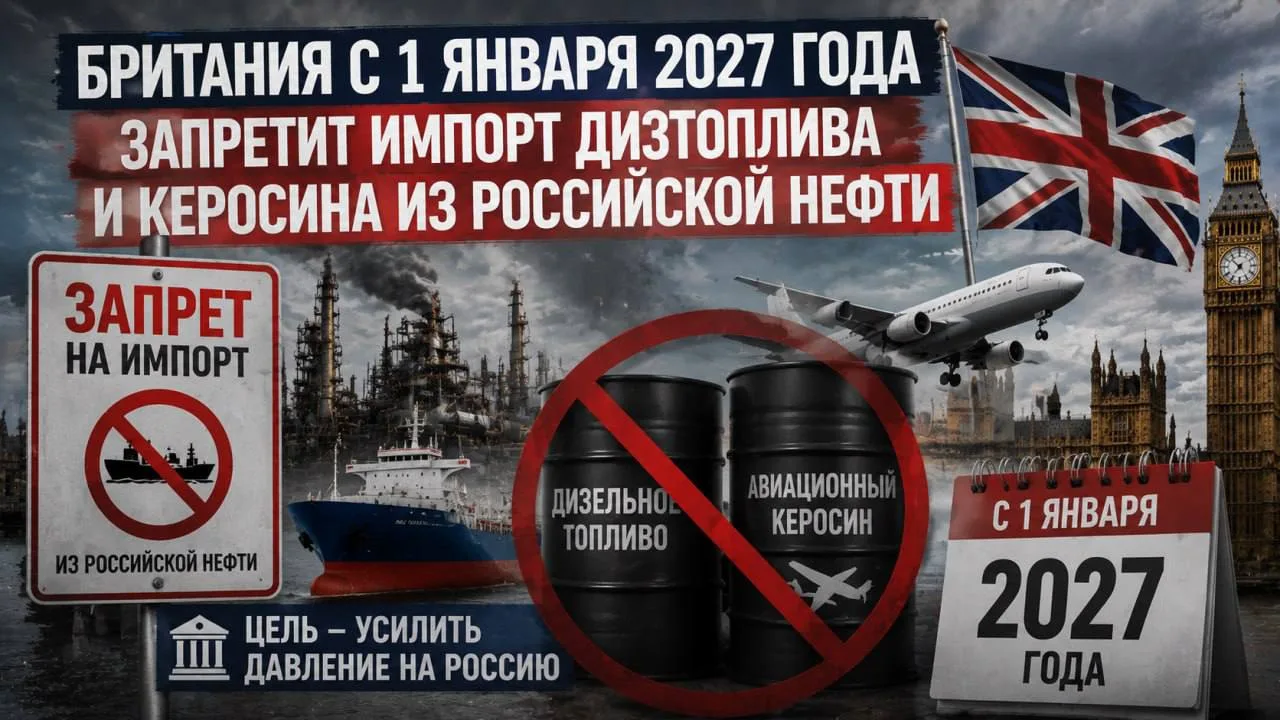 🇬🇧 Британия закроет «лазейку» для топлива из российской нефти

Великобритания объявила, что с 1 ян