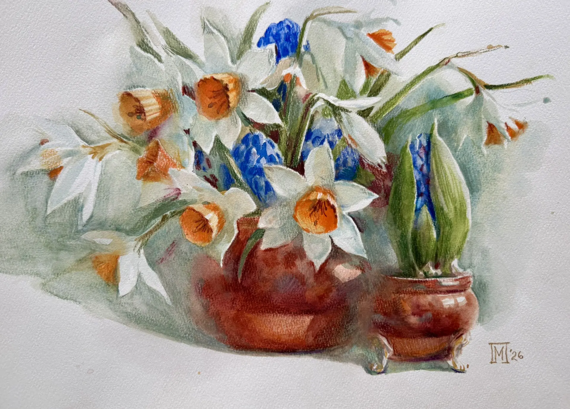 Первоцветы
Бумага, акварельные карандаши, 29/40 см