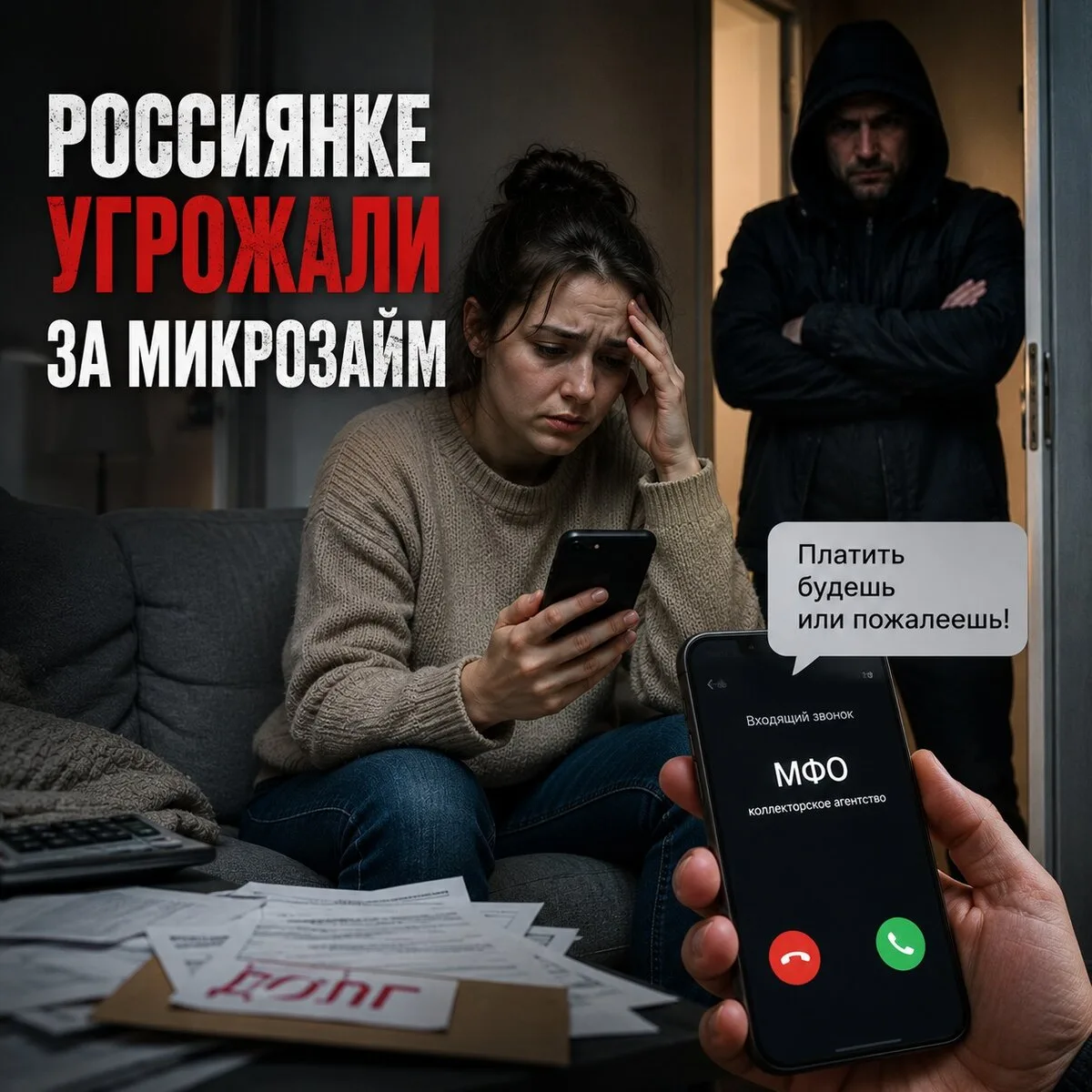 Как выйти из долгов и больше не платить?

Россиянке угрожали за микрозайм.  Звонили родным, пугали с