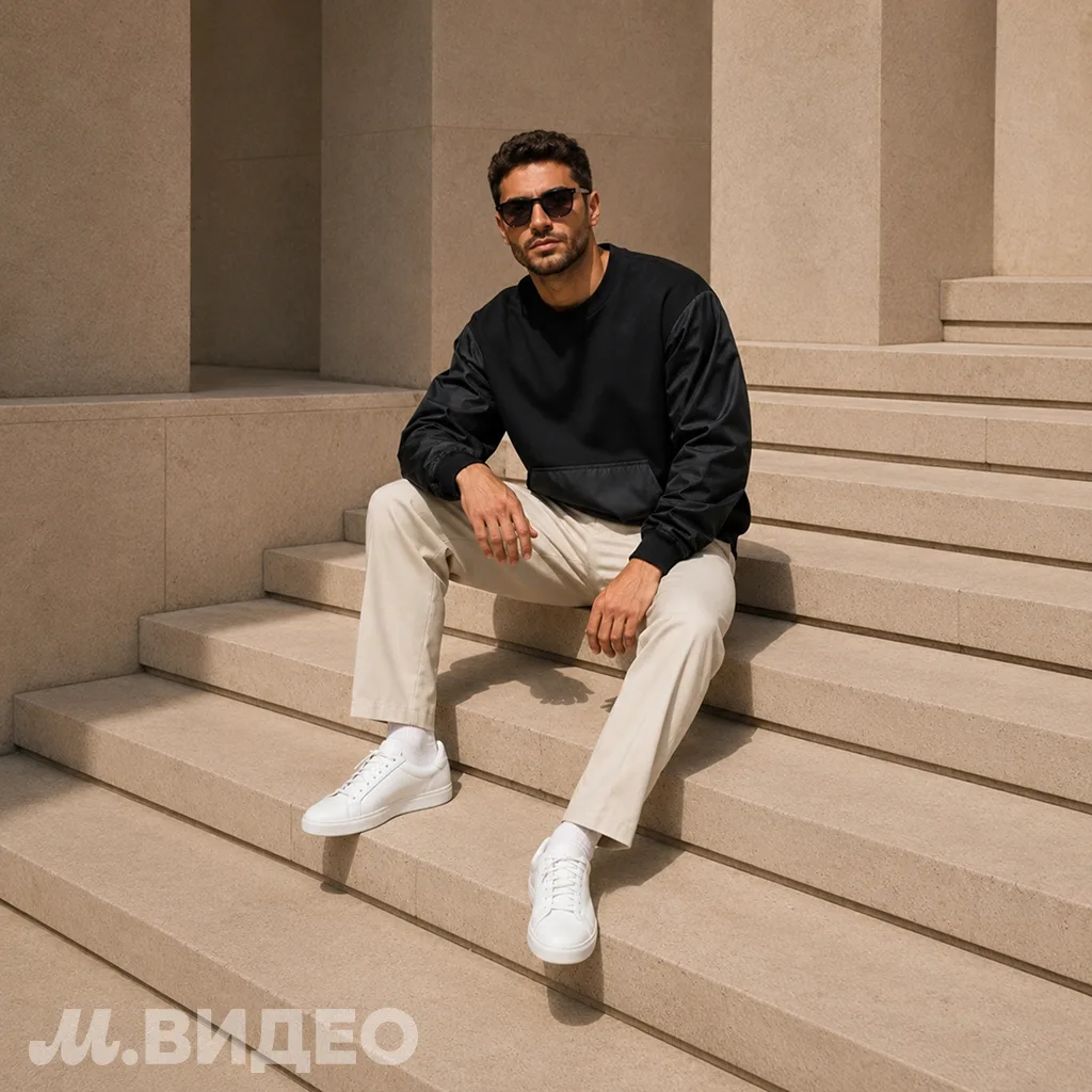 Что нужно, чтобы выглядеть так же стильно? 
Начать с правильной базы 🖤

Например, с чёрного мужског