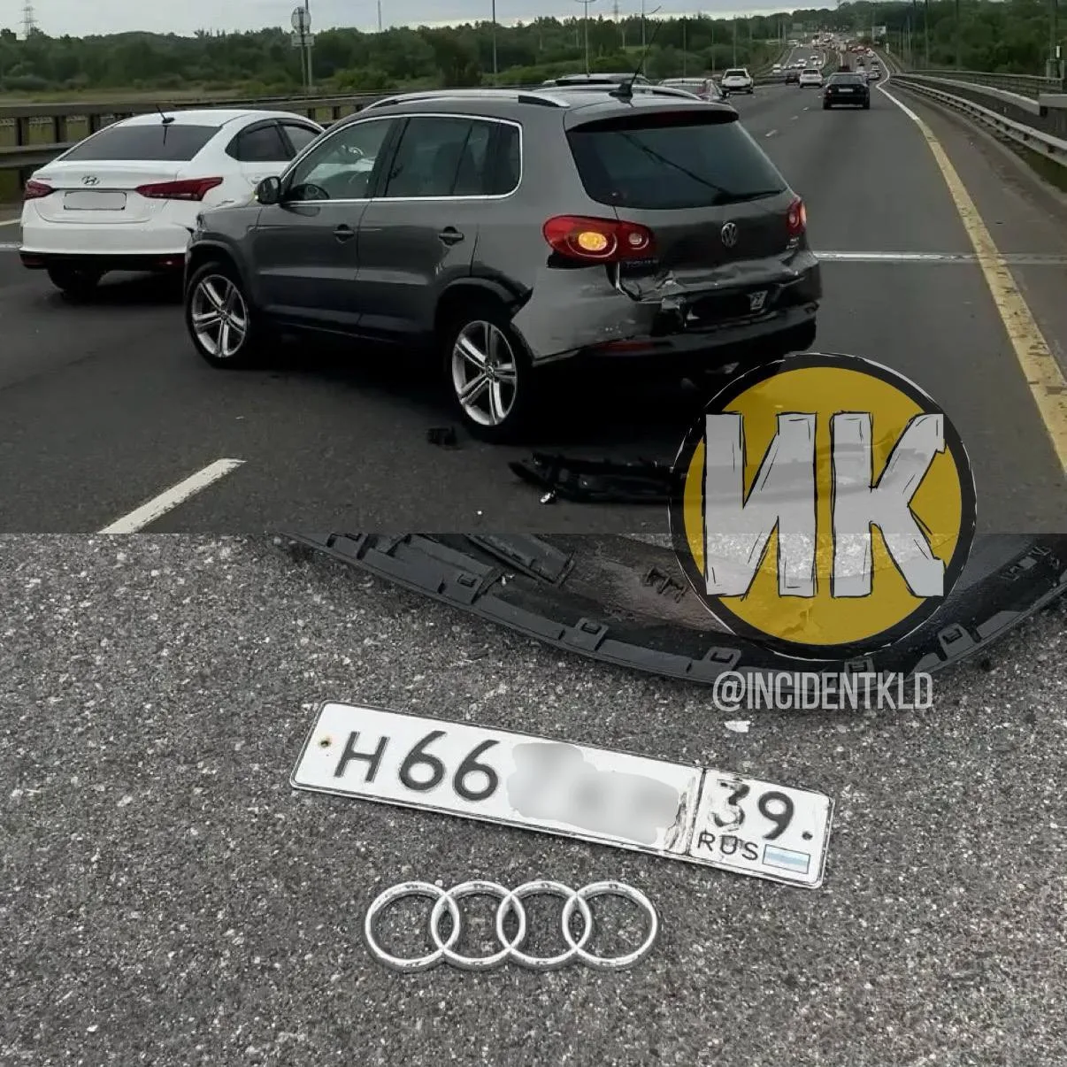 На Берлинском мосту водитель Audi скрылся с места ДТП

Авария произошла в четверг, 11.06.26, около 1