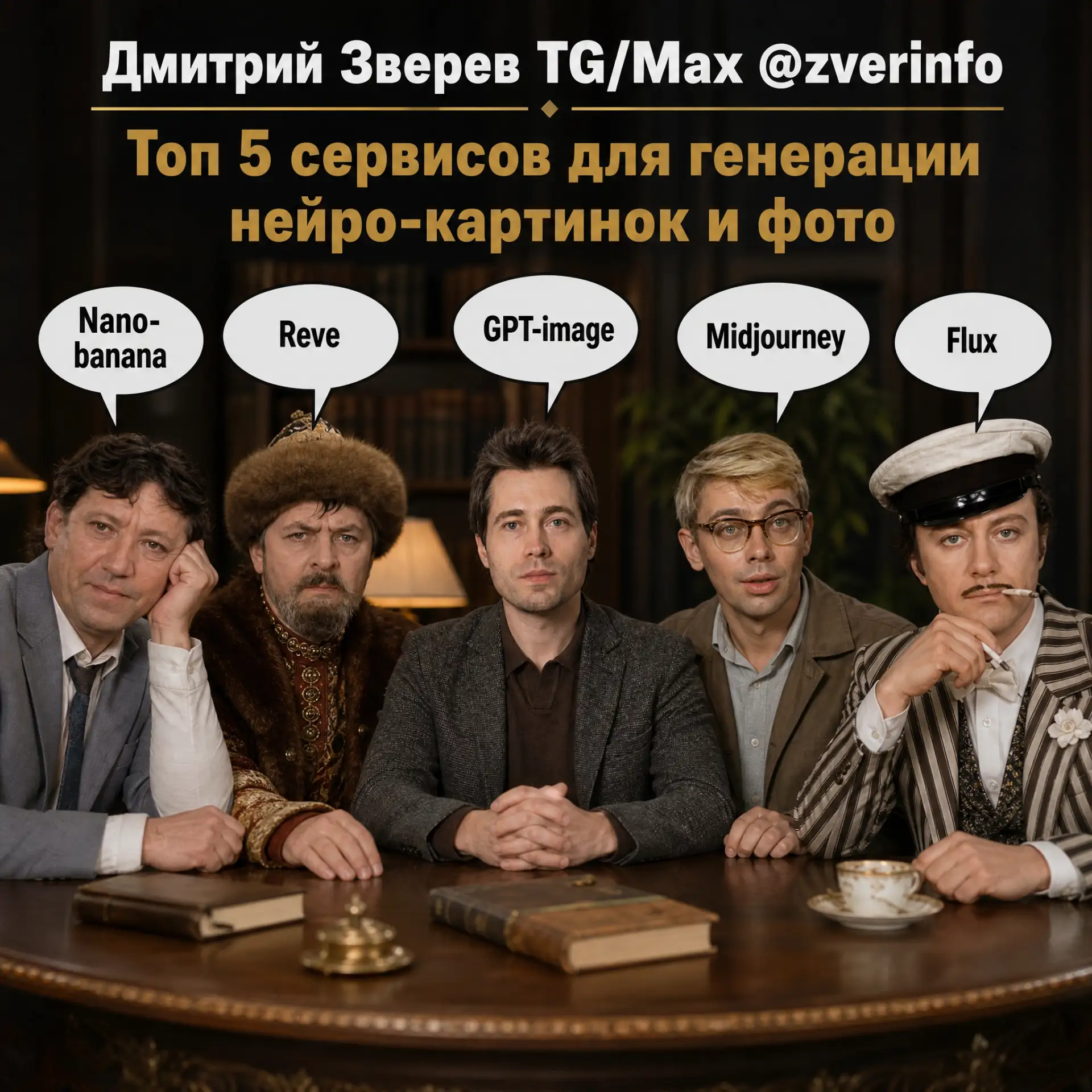 🤌 Мой топ-5 сервисов для генерации нейро-картинок и фото

Здесь сейчас нет единого решения. Есть ря