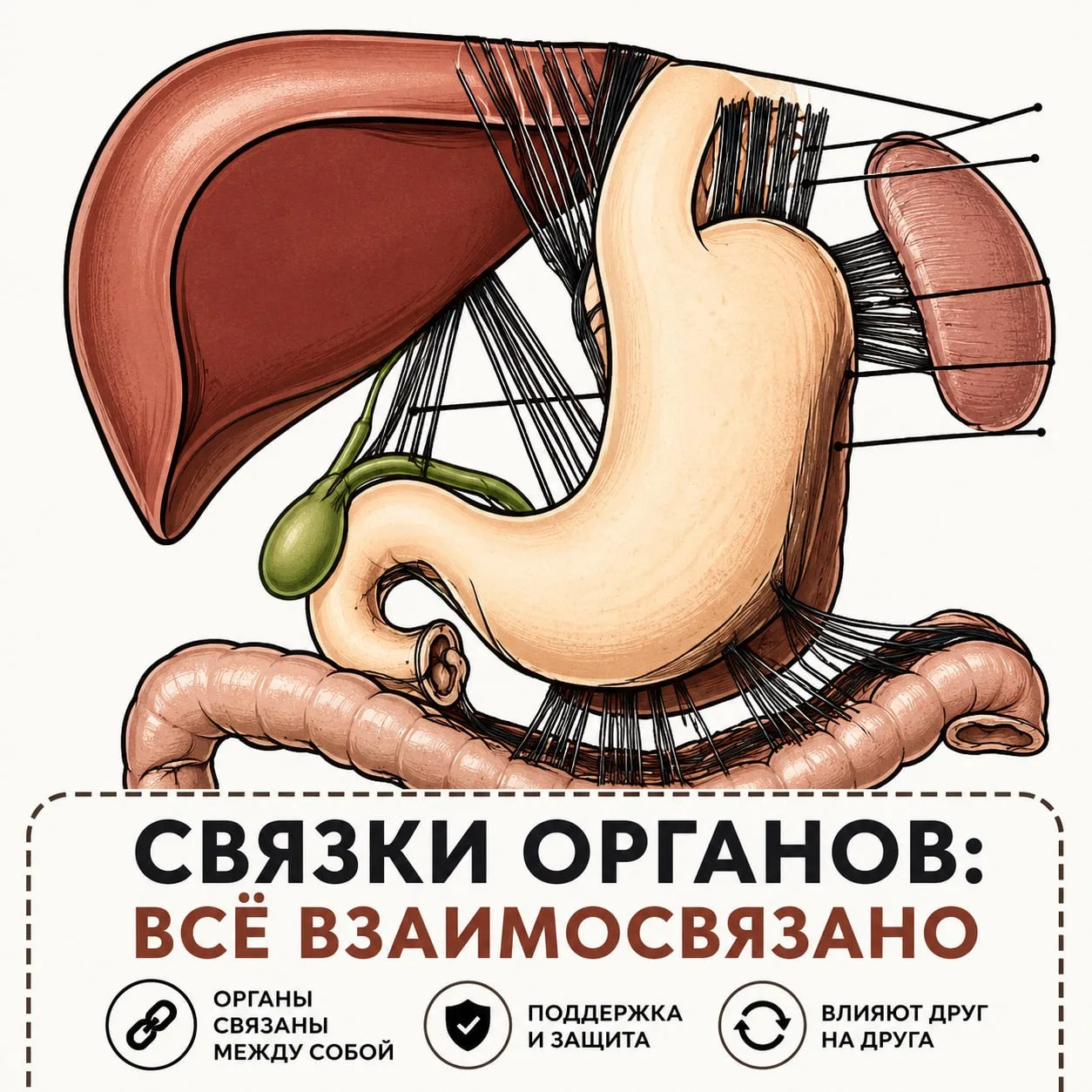 ЗАЧЕМ МЫ РАБОТАЕМ СО СВЯЗКАМИ ОРГАНОВ?

Коротко: чтобы вернуть органам подвижность, снять рефлекторн