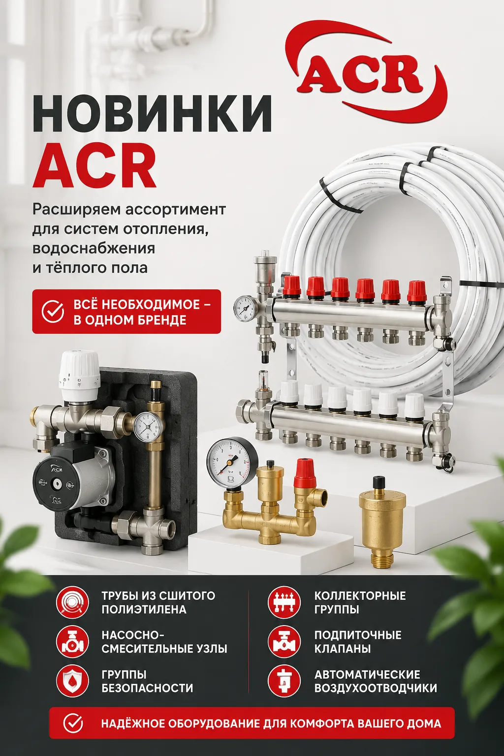🔥 Новинки ACR уже в продаже

Ассортимент продукции ACR стал ещё больше.

Теперь доступны:

✅ трубы 