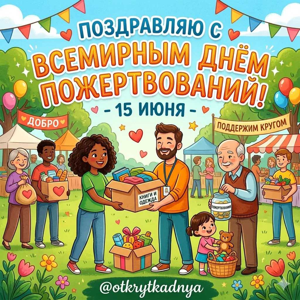 🌟 Сегодня — Всемирный день пожертвований! 

Доброта не знает границ, и каждый из нас может внести с