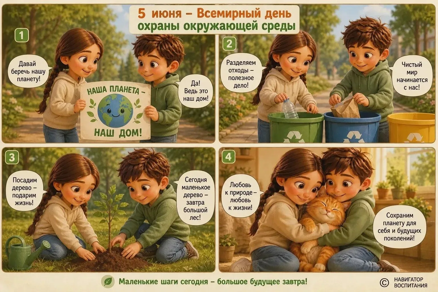 🌍 5 июня — Всемирный день охраны окружающей среды и День эколога! 🌱

Сегодня вся планета отмечает 