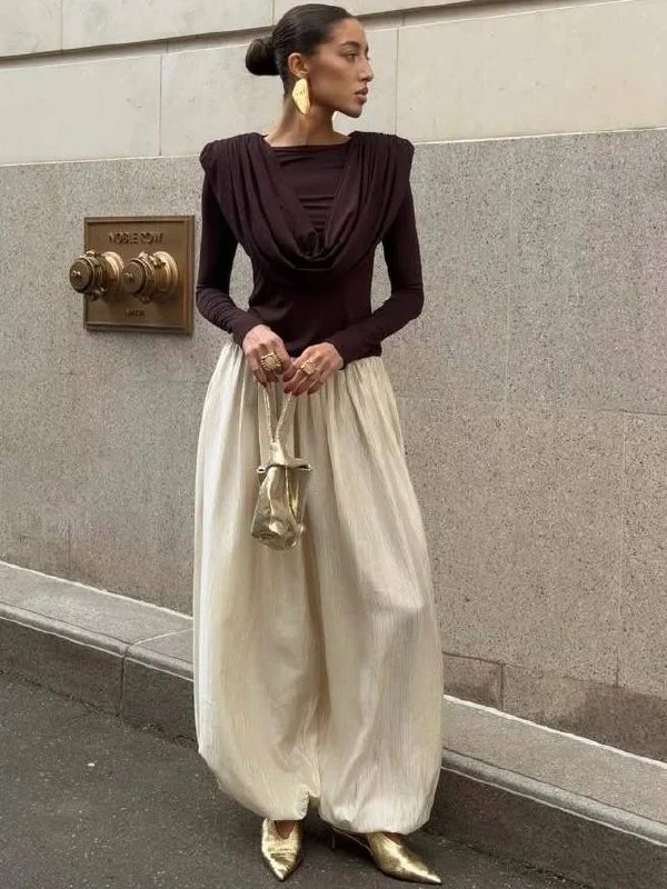 В последнее время в pinterest мне всё чаще попадаются брюки-алладины 😌

Для лета это идеальный вари